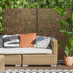 Metal Privacy Screen Outdoor 72" H×47" W, Freestanding Decorative Privacy Screen - Image 2