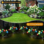 4PK 32LED Solar Garden Lights Outdoor, Mushroom Solar Lights Outdoor, IP65 Waterproof Firefly Light Outside Decor for Patio Pathway, Sway by Wind for Pathway Garden Mushroom Decorations, Multicolor