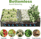 8x4x1ft(2 Pack) Raised Garden Beds Outdoor Kit, No Support Rod, Metal Raised Garden Beds for Vegetables,Fruits,Herb,Flower,Black
