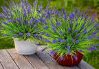 Artificial Plants Outdoor, 22 Pcs Fake Flowers UV Resistant Outdoor Artificial Lavender Flowers, Plastic Faux Plants for Porch Garden Planter Yard Window Box