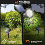 Solar Lights Outdoor, Ultra Bright 21 LEDs IP67 Waterproof Landscape Lighting for Outside, 2-in-1 Adjustable Solar Wall Lights for Garden Yard Pathway - Auto On/Off, 4 Pack (Cool White)