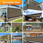 Artpuch Outdoor Pergola Shade Cover 14x23 FT Sun Shade Cloth with Grommets Mocha 90% UV Protection Canopy Patio Privacy Screen (Customized Available)