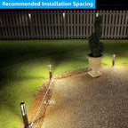 LEONLITE 12-Pack Low Voltage Path Lights, 3W LED Landscape Pathway Lights, Outdoor Landscape Lighting for Driveway, Garden, Aluminum, 12-24V AC/DC, ETL Listed, IP65 Waterproof, 3000K Warm White, Black