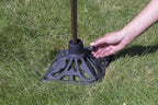 TIKI Cast Iron Torch Stand/Heavy-Duty Freestanding & Weather-Resistant_Torch Base for Patio, Garden, Deck & Backyard/Fits Torch Poles 0.75" to 1.25" – 9" x 9", Black (Pack of 4)