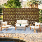 Metal Privacy Screen Outdoor 72" H×47" W, Freestanding Decorative Privacy Screen - Image 5
