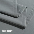 BONZER Outdoor Waterproof Curtains for Patio Privacy Grommet Light Filtering Outside Curtains for Gazebo, Porch, Pergola, Pavilion, 1 Panel, 84W x 84L inch, Grey