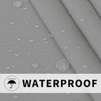 Easy-Going Outdoor Patio Curtains Detachable Tab Top Windproof Weatherproof Curtain for Cabana, Porch, Pergola and Gazebo, Tab Bottom Drape, 2 Panels, 54W x 84L inch, Light Grey