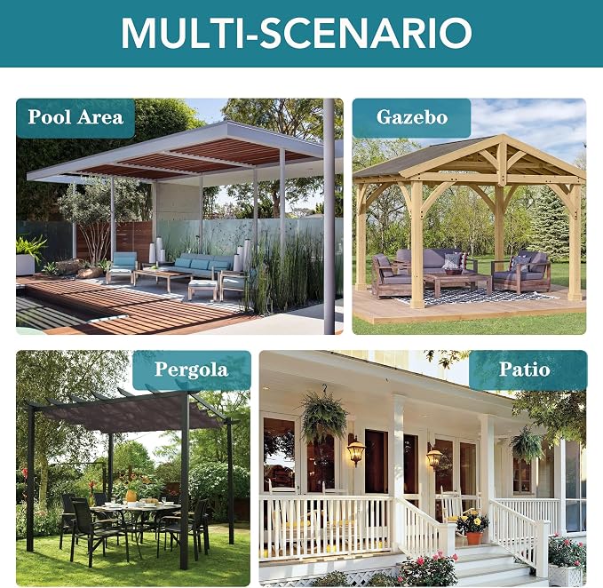 HolidayIdeas Outdoor Curtains for Patio Waterproof-4 Panels Windproof - Image 6