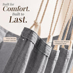 Hanging Hammock Chair Swing - Hammock Swing Chair with Foot Rest - Indoor/Outdoor Hanging Chair - Quick & Easy Setup with Durable Hardware – Spacious Full Body Support – Holds 440 Lbs