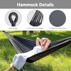 SUNCREAT Hammocks Standing Patio Hammock, Portable Hammock with Stand Foldable, Dark Gray