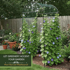 79" Garden Trellis Arch for Climbing Plants – Tall Outdoor Metal Trellis for Vegetables, Peas, Tomatoes,﻿ Cucumber Trellis Arch & Vertical Garden Climber Plant Support for Vine Plants