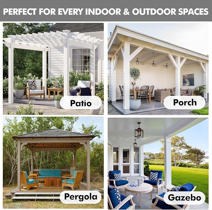 HolidayIdeas 2 Panels Linen Outdoor Curtains - Image 6