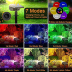 WELALO Solar Color Changing Spot Lights Outdoor, Waterproof Solar Halloween Lights, 7 Modes Multicolor RGB Landscape Spotlights for Garden Yard Driveway Lawn Patio Pathway Christmas Decorations 6 Pack
