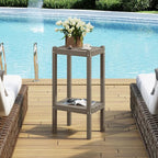 Costaelm Outdoor Side Table, 2-Tier Small Patio Coffee Tables - Image 2