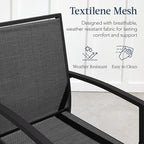 Best Choice Products Outdoor Bar Stools Set of 2, Bar Height, Patio Furniture, All Weather Mesh Design w/Armrest - Black /Black