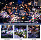 Solar Lights Outdoor, 120LED 4pack Fairy Garden Lights Decor for Outside Fireworks Lights Solar Powered for Yard, Patio, Pathway, Walkway, Balcony,Multicolor