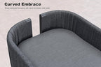 PURPLE LEAF Outdoor Daybed Sun Chaise Lounge Chairs with Cushion Patio Aluminum Adjustable Sunbathing Tanning Reclining Set of 2 Moon Basalt