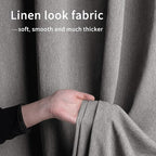 Easy-Going Linen Look Outdoor Curtains Waterproof Windproof Porch Curtains, Soft Thicken Outdoor Privacy Curtains for Patio, Gazebo, Grommet Top and Tab Bottom Drape, 1 Panel, 54x108 inch, Grey