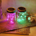 Indoor String Lights for Mason Jars, Solar Powered, Silver Wire