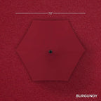 Best Choice Products 7.5ft Outdoor Solar Market Table Patio Umbrella for Deck, Pool w/Tilt, Crank, LED Lights - Burgundy