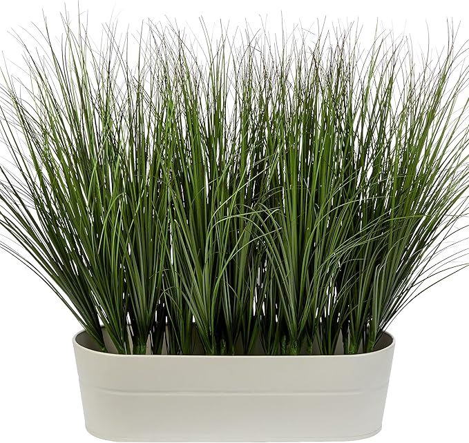 Artificial Wheat Grass Greenery Stems, 48 Pieces, Green Plastic, 26.4 Inch