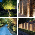 JESLED Landscape Lighting 6W LED Well Lights, 12V 24V Ground Lights 6000K Bright White, IP67 Waterproof Low Voltage Landscape Light Spotlight for Driveway Deck Patio Yard Garden Outdoor (6 Pack)