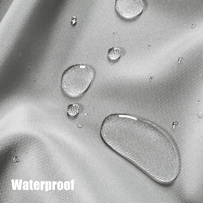 BONZER Outdoor Waterproof Curtains for Patio Extra Wide Grommet Light Filtering Outside Curtains for Gazebo, Porch, Pergola, Pavilion, 1 Panel, 150W x 84L inch, Silver