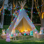 Easter String Lights, 168 ft LED Multicolor Clear Wire with Remote