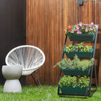 Outland Living 4-Ft Raised Garden Bed - Vertical Garden Freestanding Elevated Planters 4 Container Boxes - Good for Patio Balcony Indoor Outdoor - Perfect to Grow Vegetables Herbs Flowers