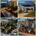 SOLPEX Mini Solar Ground Lights, 10 Pack Solar Lights Outdoor Waterproof, Pathway Lights Solar Powered, Solar Garden Lights, Landscape Lighting for Yard Driveway Walkway (Warm White)