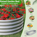 2PCS 6x3x1ft Galvanized Metal Raised Garden Bed Kit,Outdoor Planter Box Vegetables,Flowers,Herbs Durable Rust-Resistant Patio Gardening Beds