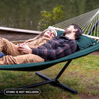SUNCREAT Hammocks Replacement Hammock for Stand, 475 lbs Capacity, Two Person Patio Hammock for Outside, Dark Green