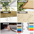 ColourTree 16' x 16' Beige Square Sun Shade Sail Mesh Canopy Fabric Cloth Screen - UV Block Heavy Duty & Commercial Grade, Outdoor Patio Carport (We Make Custom Size)