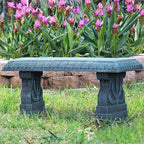 Arcadia Garden Products Outdoor Fiberclay Garden Bench for Patio, Porch, Park, Lightweight and Durable Outside Furniture Decor, Brushed Teal