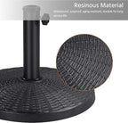 Yaheetech 22 lbs Heavy Duty Outdoor Umbrella Base 18" Round Patio Umbrella Stand Market Umbrella Base for Garden & Lawn, Black
