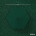 Best Choice Products 7.5ft Outdoor Solar Market Table Patio Umbrella for Deck, Pool w/Tilt, Crank, LED Lights - Green
