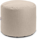 Jaxx Spring Indoor/Outdoor Bean Bag Pouf Ottoman, Sunbrella Flax