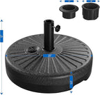 Yaheetech Umbrella Base 85.7lbs Round Water & Sand Filled Patio Outdoor Umbrella Stand with Steel Umbrella Holder Suit for Dia 1.5'' or 1.9'' Umbrella Pole, Black
