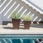 Veradek Pure Series Nobleton Plastic Planter - Large Pots for Indoor or Outdoor Porch/Patio | Durable All-Weather Use with Drainage Holes | Modern Planter Décor for Flowers, Shrubs, Trees