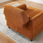 Chaise Lounge Chair Indoor with Adjustable Backrest, Upholstered Mid-Century Reading Chair, Oversized Accent Armchair for Living Room & Bedroom, Comfy Single Sofa Chair, Modern Living Room Chair