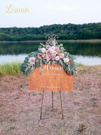 Artificial Silk Flowers, Dust Pink Wedding Arch Floral Swag Set