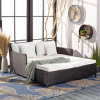 Safavieh PAT7500A Outdoor Collection Cadeo Black and White Cushion Daybed