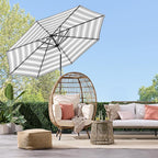 Best Choice Products 10ft Solar Polyester LED Lighted Patio Umbrella w/Tilt Adjustment and UV-Resistant Fabric