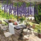 Artificial Wisteria Flowers, 48 Pack Light Purple Hanging Vines