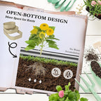Outsunny 3-Tier Galvanized Steel Raised Garden Bed Kit, 62.25" x 43" x 32.25", 3 Combining Planter Boxes with Rubber Strip Edging, Open Bottom for Backyard, Garden, Patio, Cream White