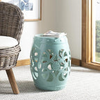 Safavieh Imperial Vine Ceramic Decorative Garden Stool, Light Blue