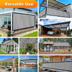 Artpuch Outdoor Pergola Shade Cover 10x22 FT Sun Shade Cloth with Grommets Light Grey 90% UV Protection Canopy Patio Privacy Screen (Customized Available)