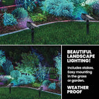 Bell+Howell Solar Lights Outdoor Bionic Burst Waterproof IP67 Path Lights, Landscape Outdoor Solar Lights for Yard Auto On/Off LED Bulbs, Wireless, Multicolor, Adjustable Light 2 Pieces