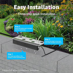 SUNVIE 8-Pack 7 Inch Retaining Wall Lights 5W LED Waterproof Hardscape Lighting 12V Low Voltage Step Lights Outdoor Landscape Lighting with Connectors 3000K Warm White Paver Lights, ETL Listed Cord