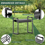 FLINTER 10.2" Wider Garden Kneeler and Seat, Heavy Duty Thick Gardening Bench for Kneeling and Seat - Garden Kneelers for Seniors, Gardening Stools for Women, Grandparents, Gardeners, Black